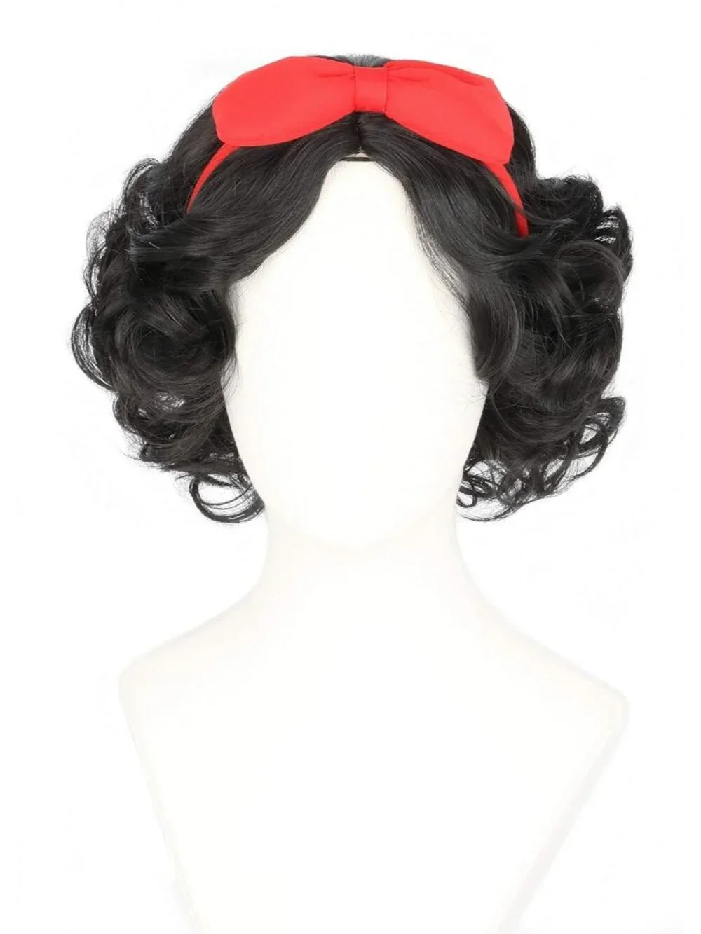 Women's Black Short Short Cosplay Halloween Costume Wig With Necklace Earrings